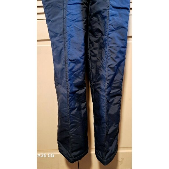 Emilio D'ltalia Mens Navy Blue Insulated Nylon Snow Bib Overalls With Zipper Clo - Picture 2 of 9